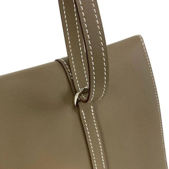 Auth HERMES grenant to go - Etoupe Veau Swift W Shoulder Bag - Picture 8 of 15